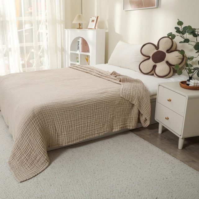 Muslin Throw Blanket Breathable Gauze All Season Soft and Lightweight