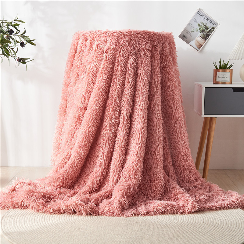 Soft Fuzzy Faux Fur Throw Blanket Long Hair Shaggy Fluffy Cozy Plush Comfy