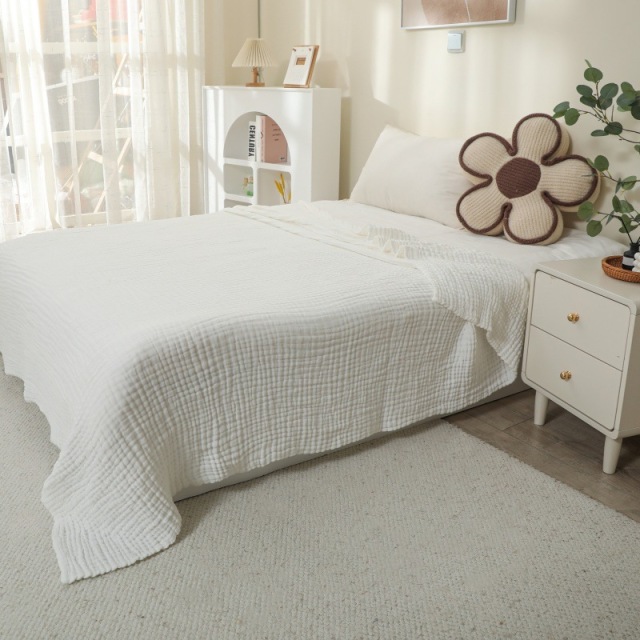 Muslin Throw Blanket Breathable Gauze All Season Soft and Lightweight