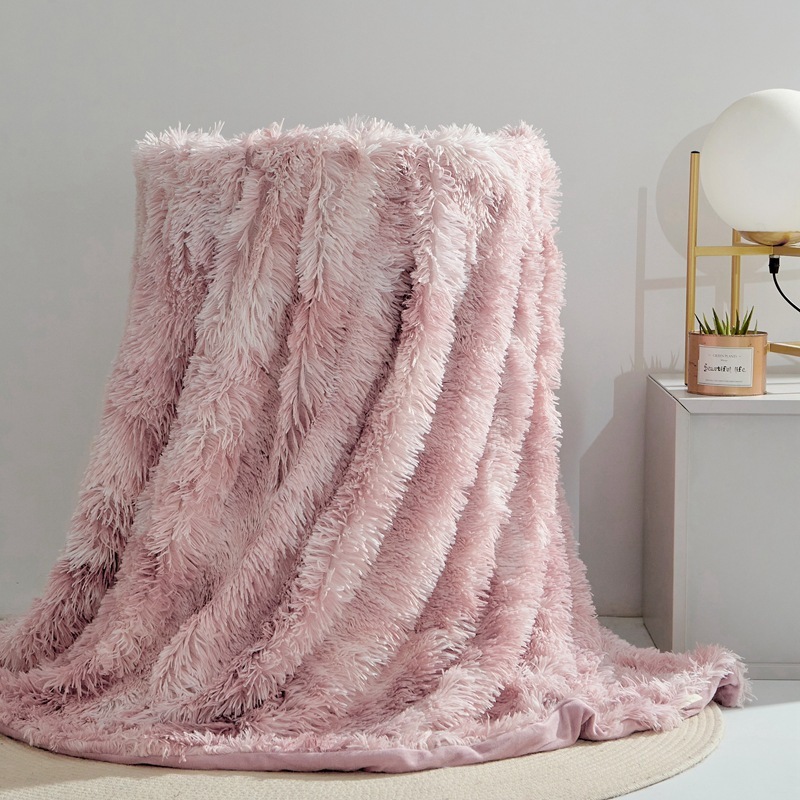 Soft Fuzzy Faux Fur Throw Blanket Long Hair Shaggy Fluffy Cozy Plush Comfy