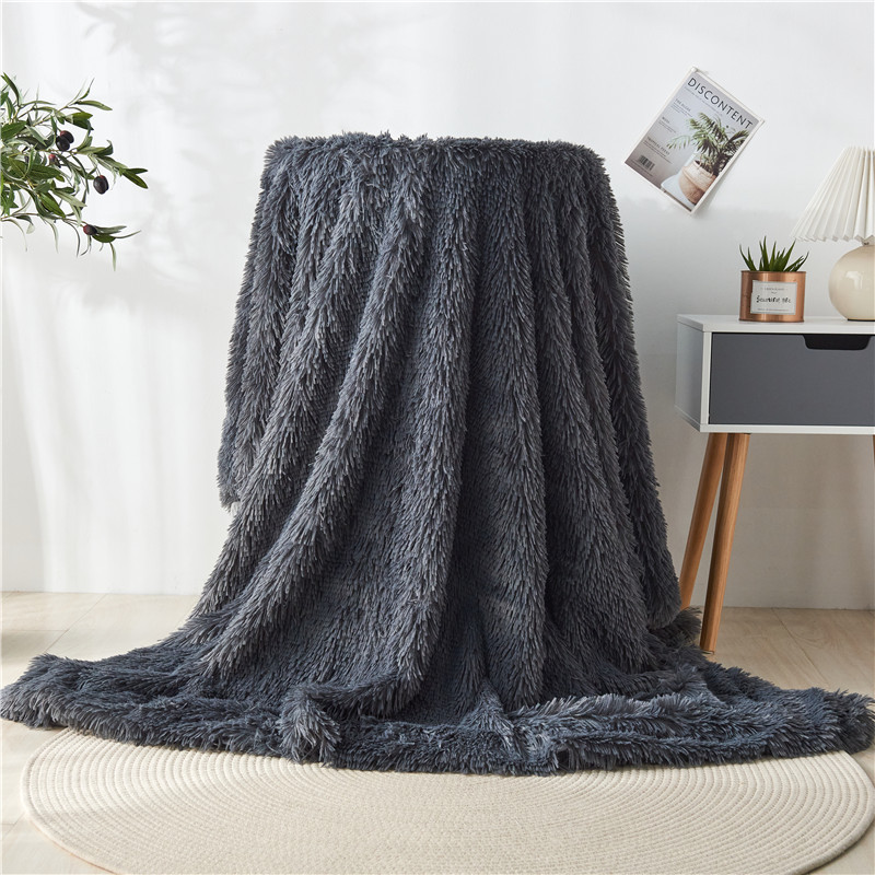 Soft Fuzzy Faux Fur Throw Blanket Long Hair Shaggy Fluffy Cozy Plush Comfy