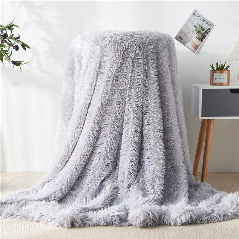 Soft Fuzzy Faux Fur Throw Blanket Long Hair Shaggy Fluffy Cozy Plush Comfy