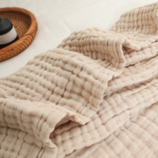 Muslin Throw Blanket Breathable Gauze All Season Soft and Lightweight
