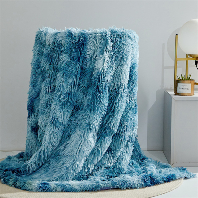 Soft Fuzzy Faux Fur Throw Blanket Long Hair Shaggy Fluffy Cozy Plush Comfy