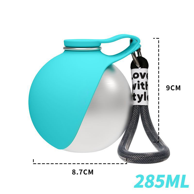 Portable Dog Water Bottle Leak-Proof Compact Dog Travel Water Bottle Stainless Steel Silicone