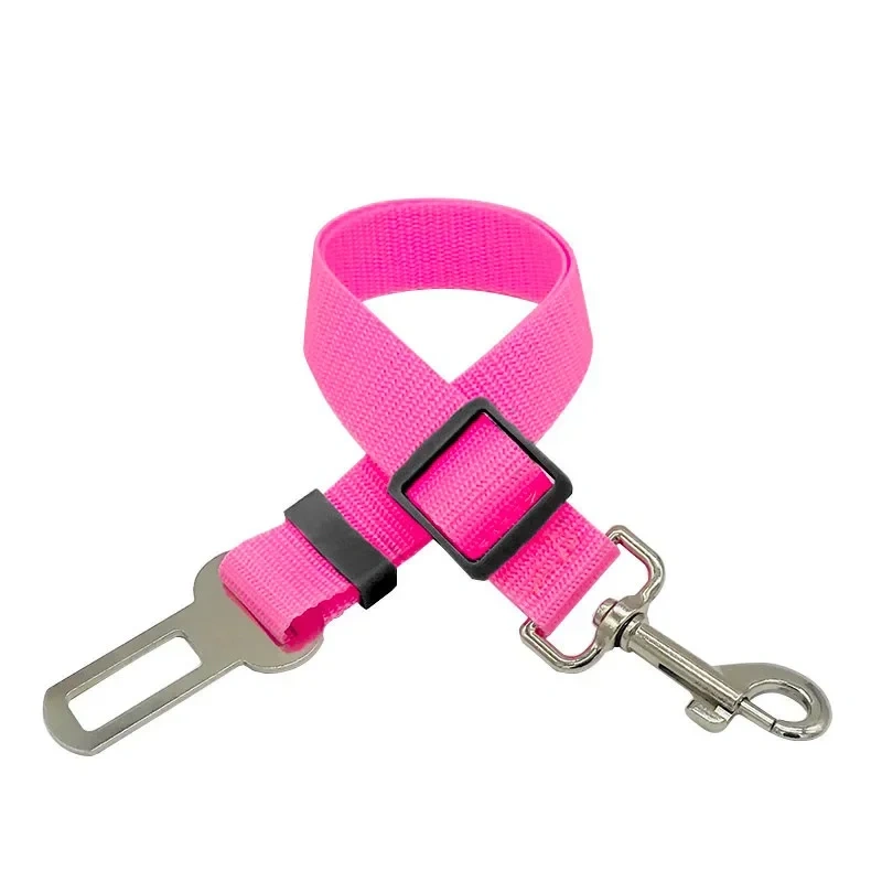 Dog Car Seat Belt Safety Protector Travel Pets Accessories Dog Leash Collar Breakaway Solid Car Harness