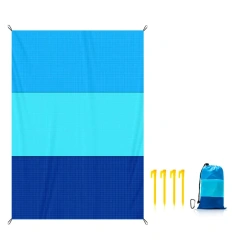 Waterproof Pocket Beach Mat Blanket, Lightweight Camping Mattress, Sandproof Beach Towel for Outdoor Picnic Travel