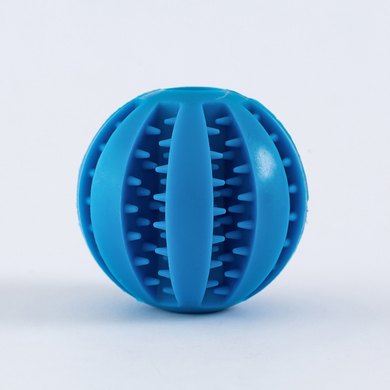 Dog Toy Ball Nontoxic Bite Resistant Toy Ball Pet Food Treat Feeder Chew Tooth Cleaning Ball