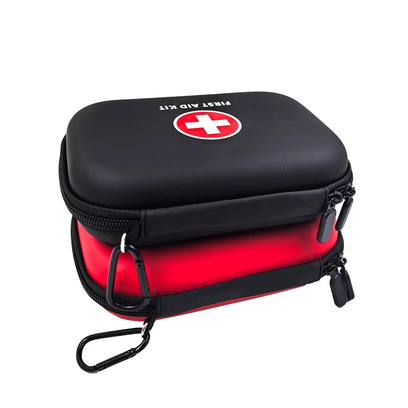 Compact Hard-Case First Aid Kit with Carabiner – Portable Emergency Medical Bag for Outdoor, Travel & Home