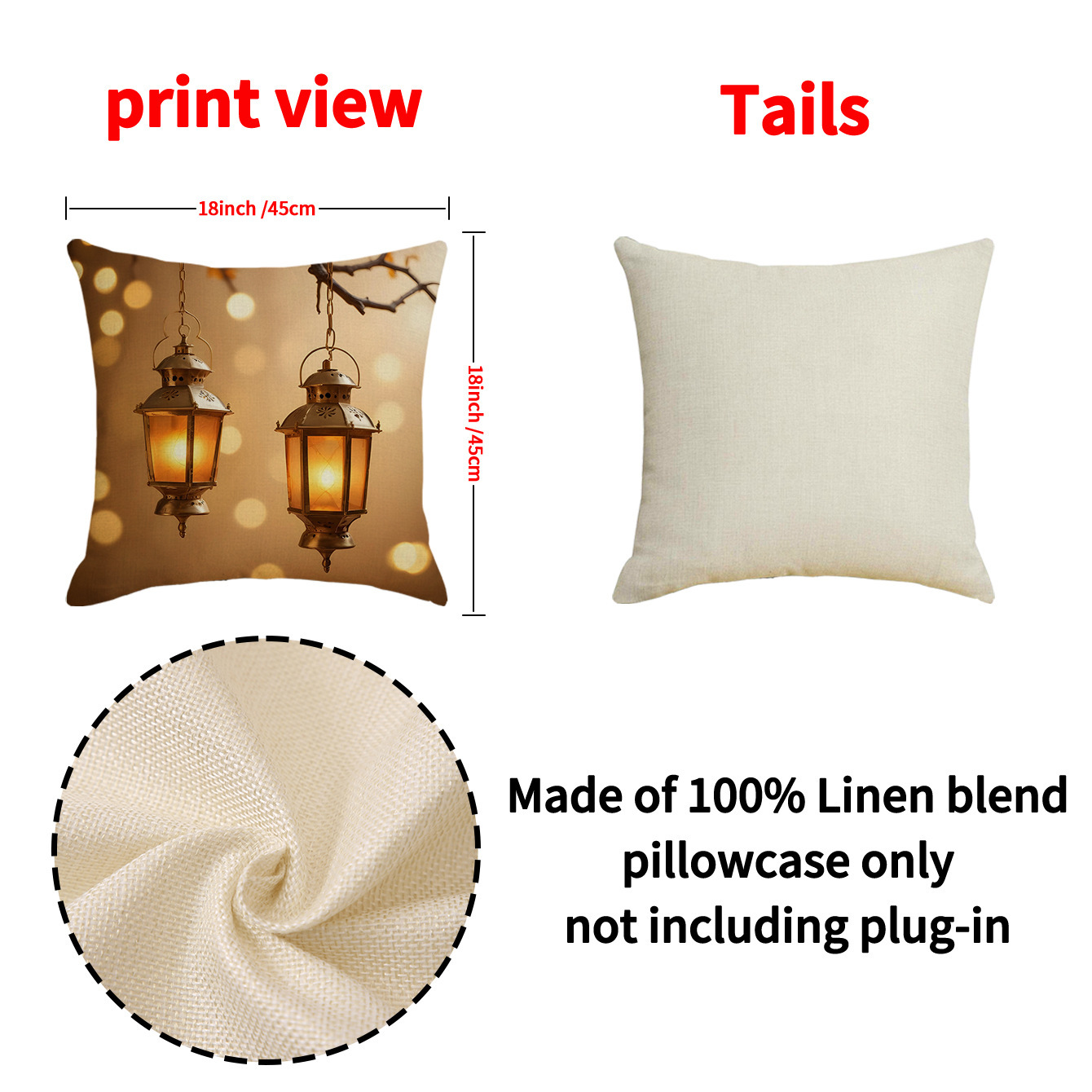 EID Mubarak Decor Cushion Cover Aid Ramadan Decorations Islamic Muslim Decor Ramadan Kareem EID Al Adha Ramada Pillowcase