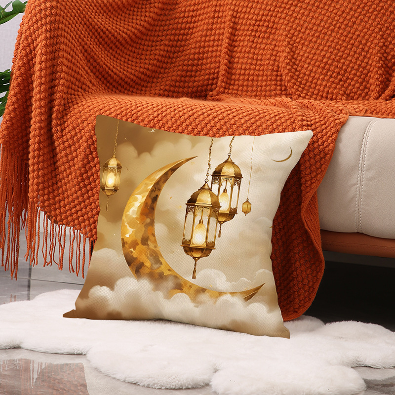 EID Mubarak Decor Cushion Cover Aid Ramadan Decorations Islamic Muslim Decor Ramadan Kareem EID Al Adha Ramada Pillowcase