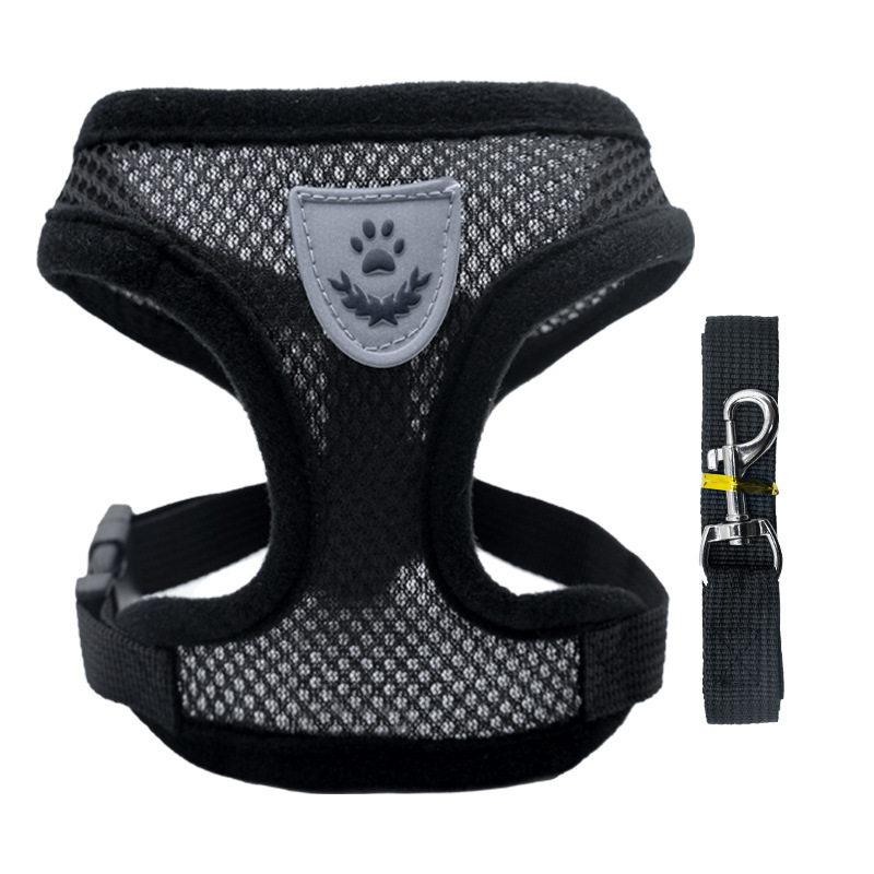 Dog Vest Walking Leash For Puppy Dog Cat Collar Polyester Adjustable Mesh Dog For Small Medium Pet Accessories