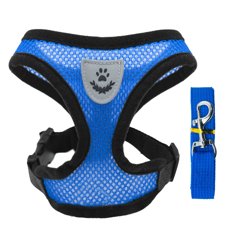 Dog Vest Walking Leash For Puppy Dog Cat Collar Polyester Adjustable Mesh Dog For Small Medium Pet Accessories