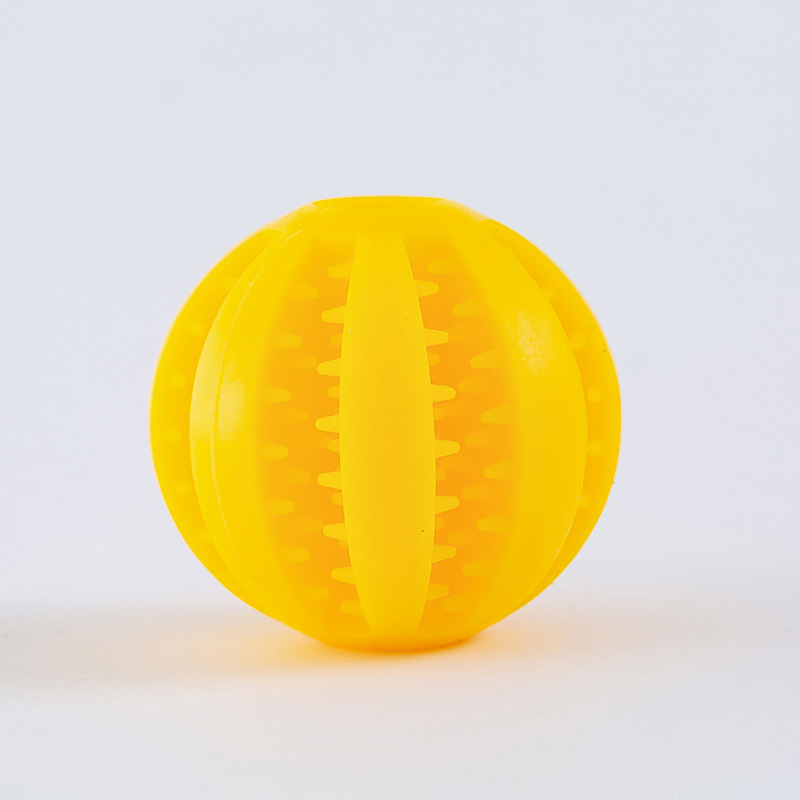 Dog Toy Ball Nontoxic Bite Resistant Toy Ball Pet Food Treat Feeder Chew Tooth Cleaning Ball
