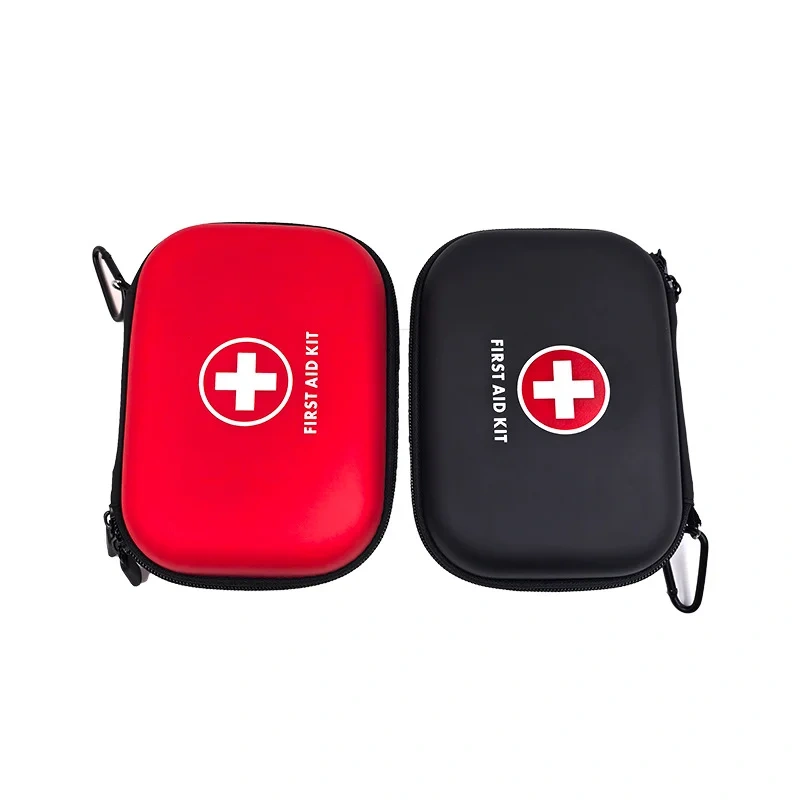 Compact Hard-Case First Aid Kit with Carabiner – Portable Emergency Medical Bag for Outdoor, Travel & Home