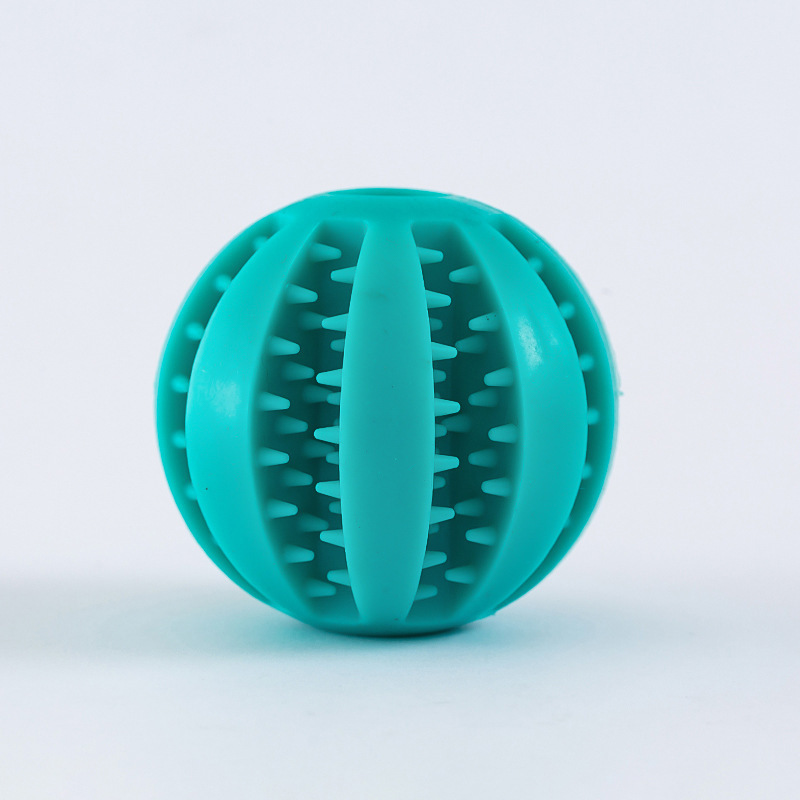 Dog Toy Ball Nontoxic Bite Resistant Toy Ball Pet Food Treat Feeder Chew Tooth Cleaning Ball