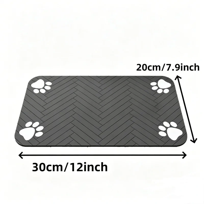 Pet Feeding Mat-Absorbent Pet Placemat for Food and Water Bowl, with Waterproof Rubber Backing, Quick Dry Water Mat for Dog Cat