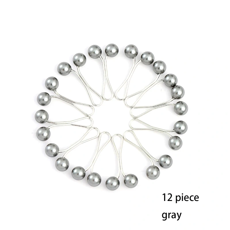 12pcs /Set Pins Hijab Pearl Pins Headscarf Durag Soft Turban Head Wraps For Women Scarf Clips Muslim Arab Hijab Accessories