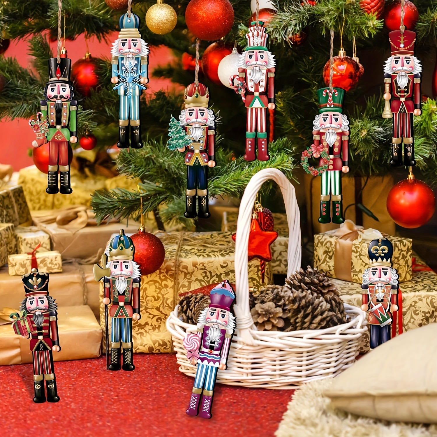 Nutcracker Wooden Decorative Set Christmas Gift Party Decoration Home Decor