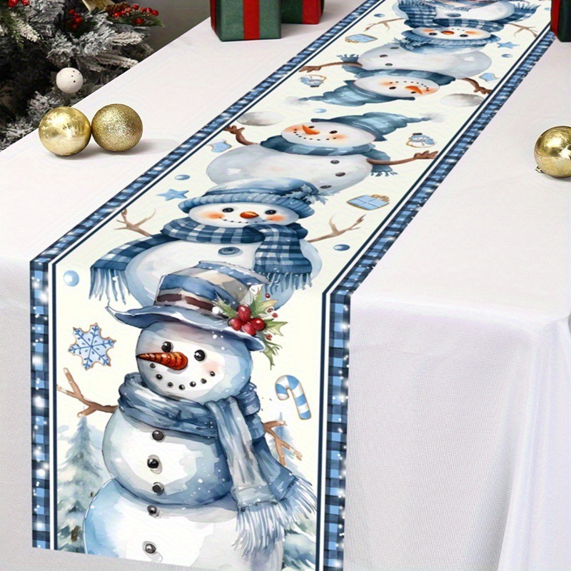 Santa Claus Christmas Table Runner Christmas Decorations For Home Xmas Table Flag Noel Gifts New Year Tablecloth