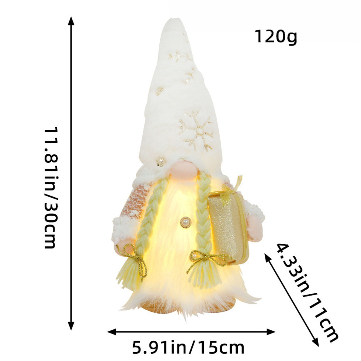 Glowing Gnome Christmas Faceless Doll Tree Decorations Night Light Xmas Gift New Year Home Decor