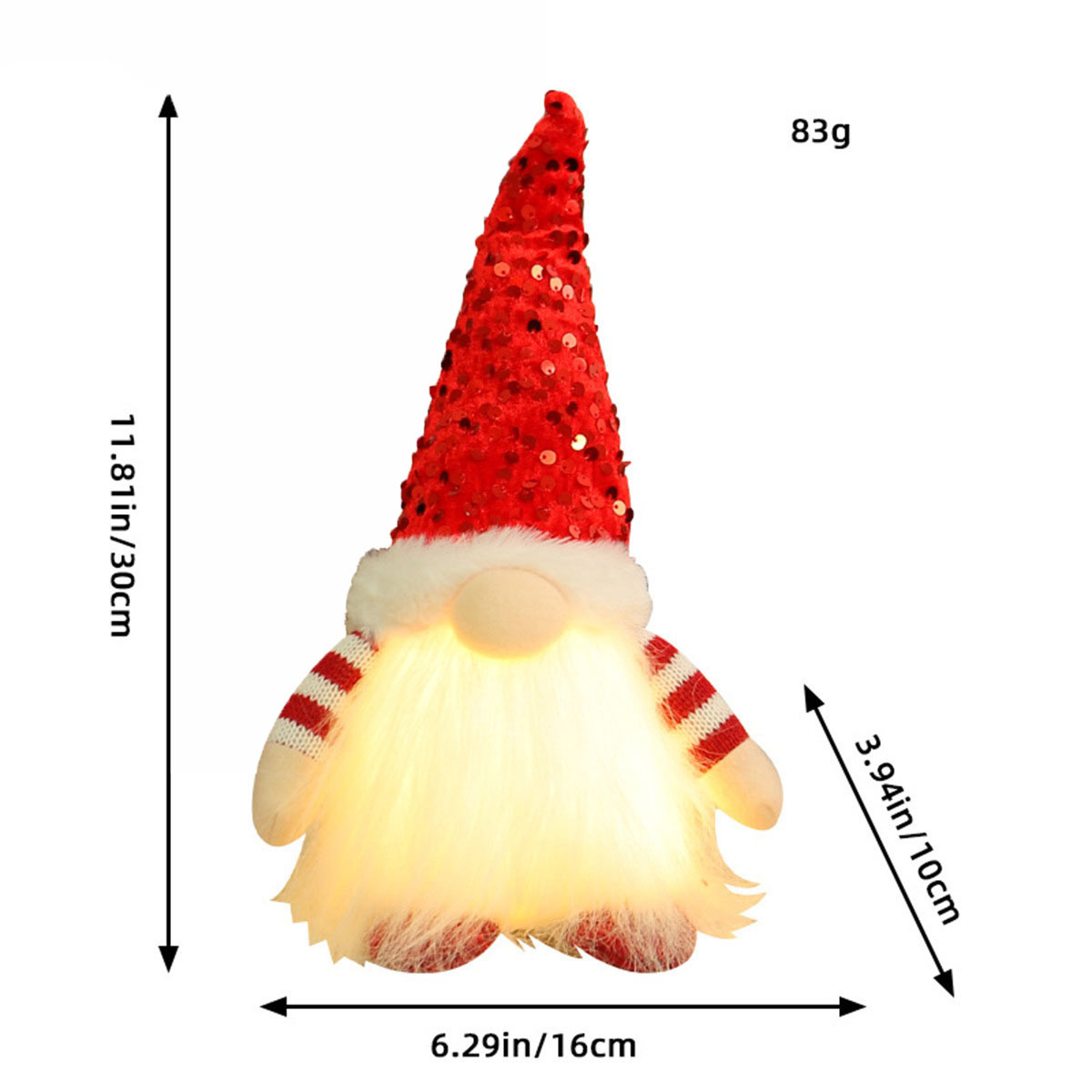 Glowing Gnome Christmas Faceless Doll Tree Decorations Night Light Xmas Gift New Year Home Decor