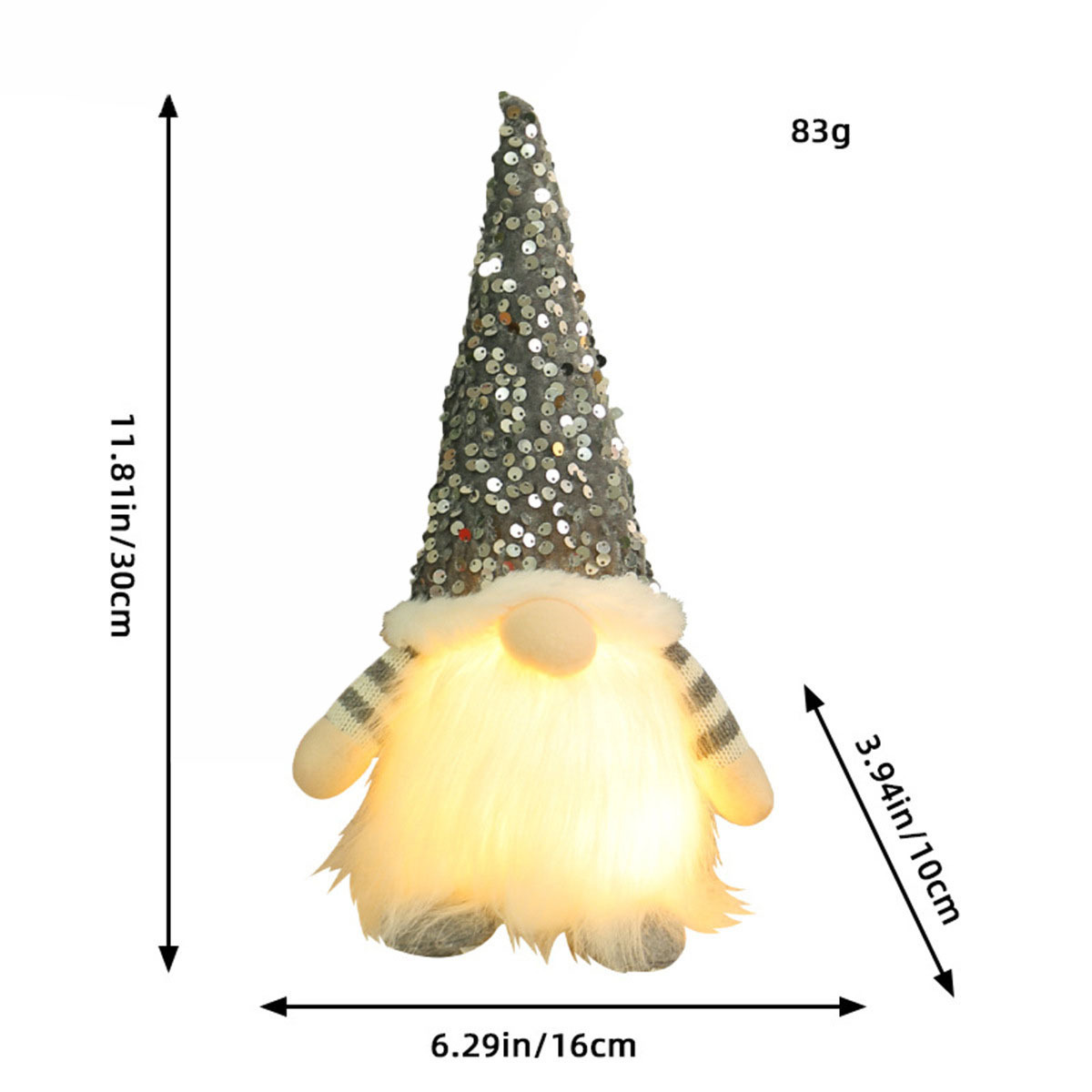 Glowing Gnome Christmas Faceless Doll Tree Decorations Night Light Xmas Gift New Year Home Decor