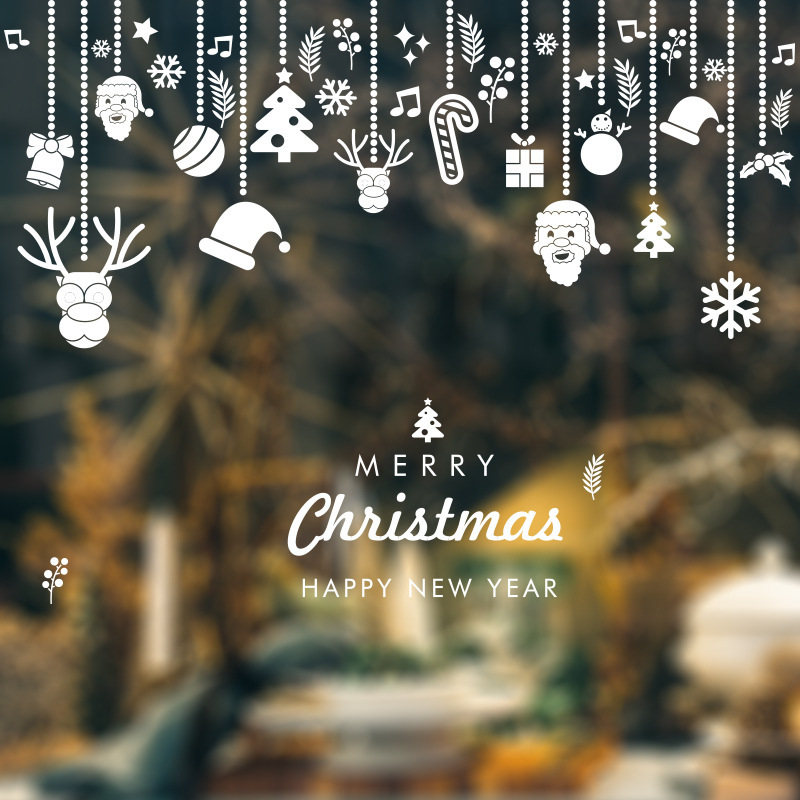 Christmas Wall Window Stickers Christmas Decoration Ornaments Xmas