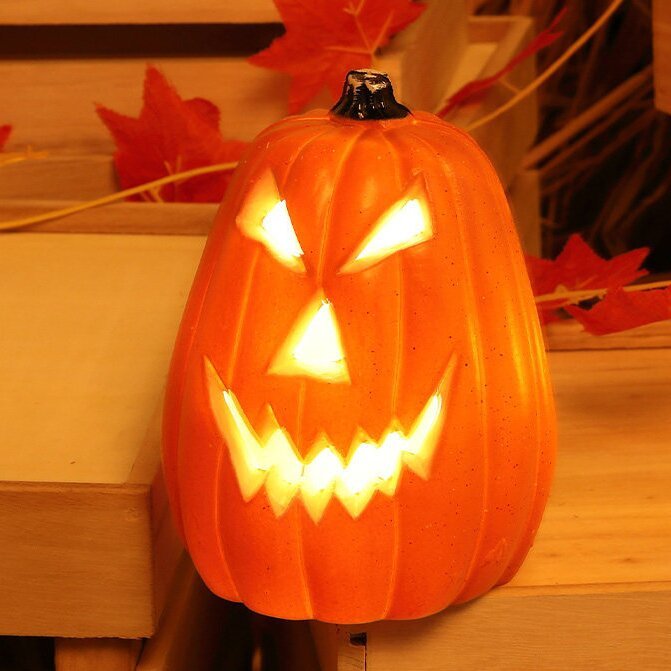 Spooky Halloween LED Pumpkin Lantern Illuminating Home Decor Bar Scene Setter Festive Decoration for Your Halloween Party