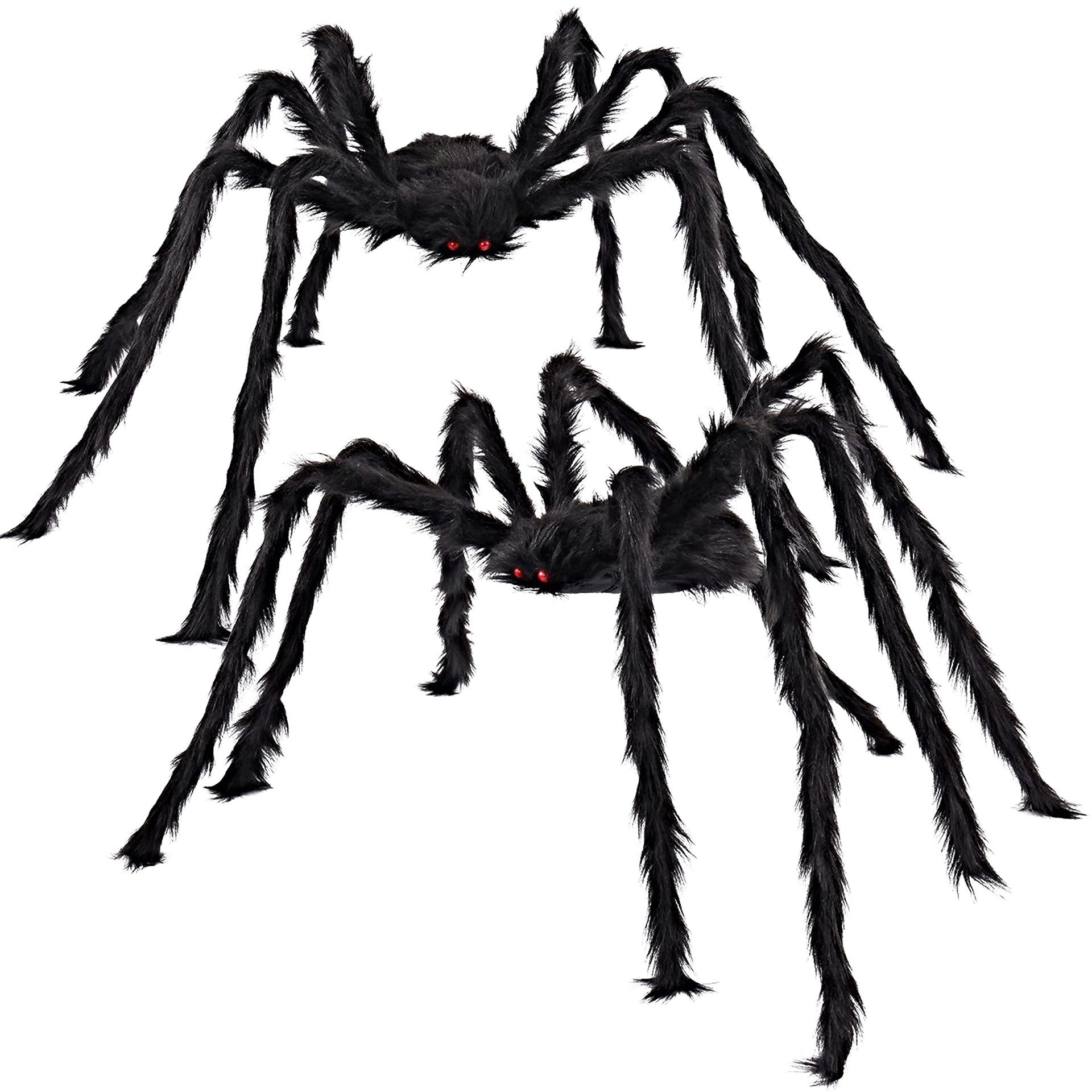 Halloween Big Plush Spider Horror Halloween Decoration Party Prop Outdoor Giant Spider Decor 30-200cm Chamber Prank Black Spider