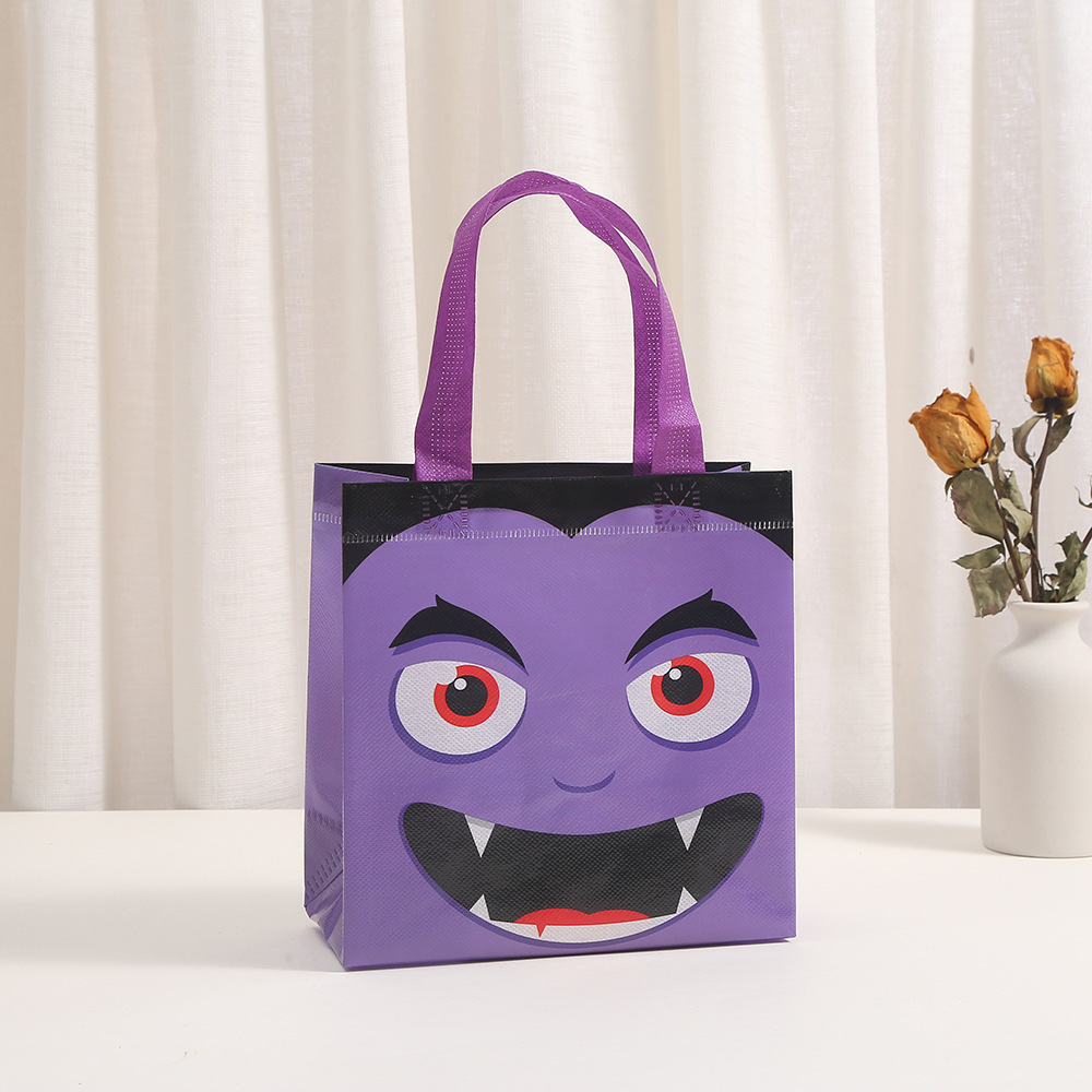 Halloween Treat Bags Party Gift Bags Pumpkin Ghost Non-Woven Candy Snacks Bag Halloween Party Home Decor Supplies Kids Favors
