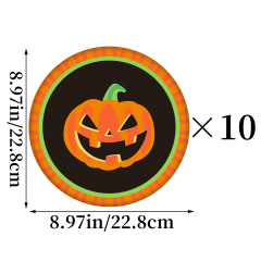 10pcs Pumokin Plates 9inch