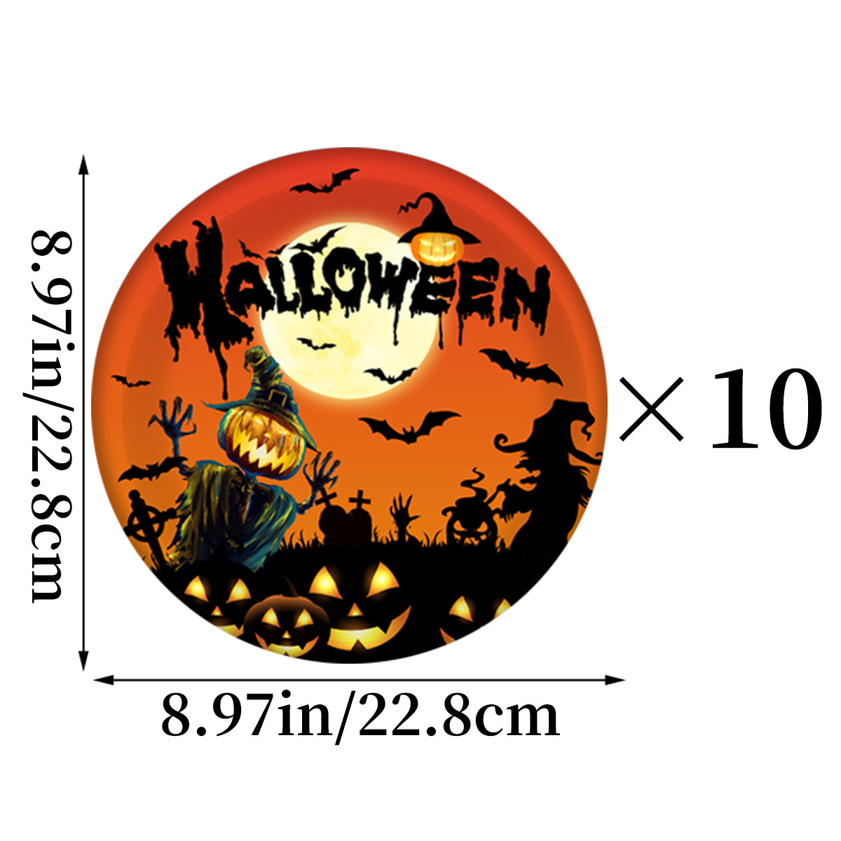 Halloween Disposable Tableware Sets Paper Plates Cups Ghost Pumpkin Halloween Party Decorations