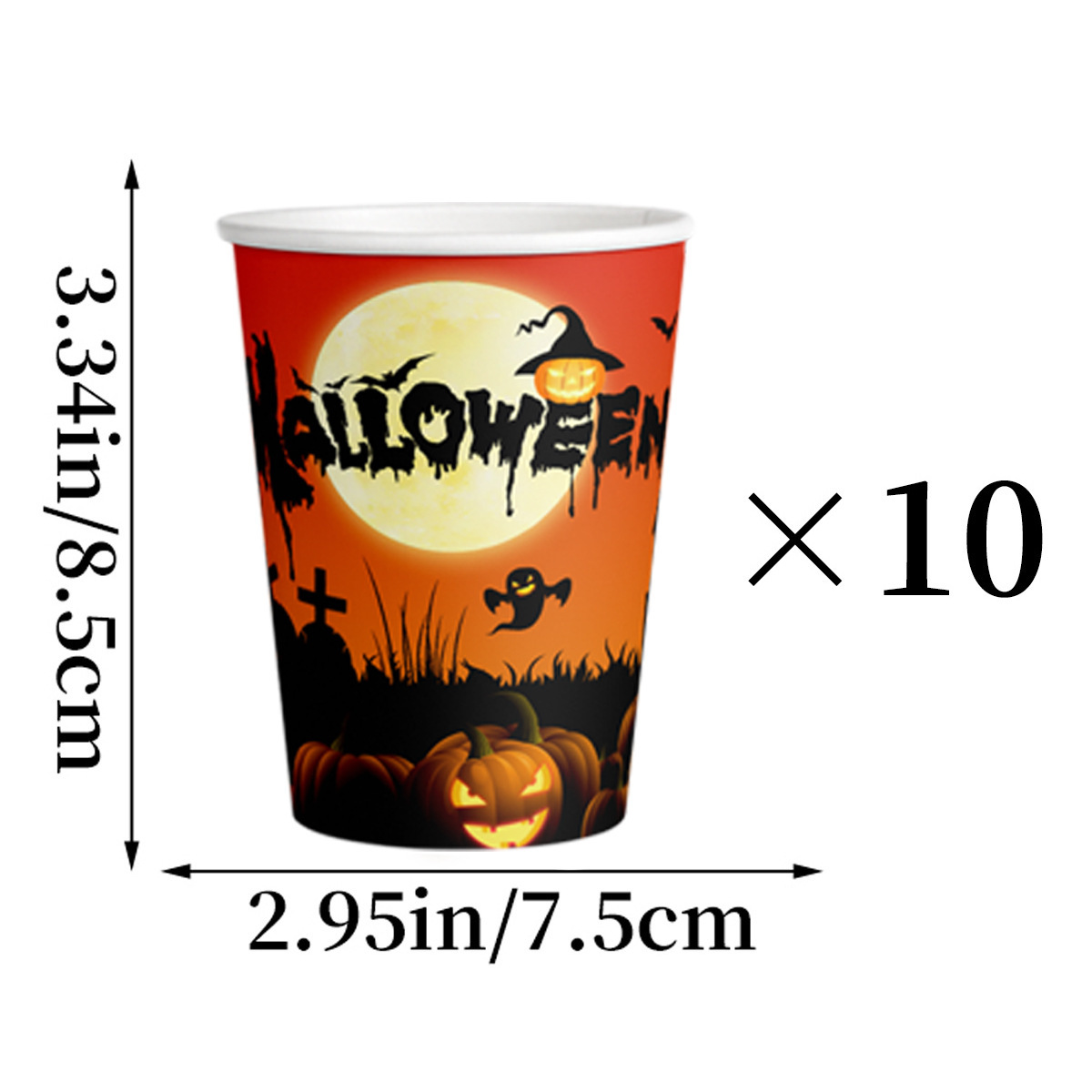 Halloween Disposable Tableware Sets Paper Plates Cups Ghost Pumpkin Halloween Party Decorations