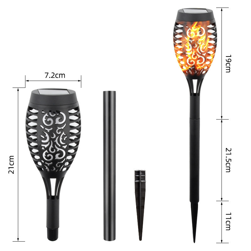 1/2/12Pcs Solar Flame Torch Lights Flickering Light Waterproof Garden Decoration Outdoor Lawn Path Yard Patio Floor Lamps