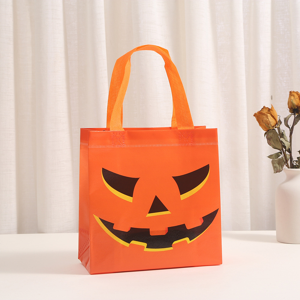 Halloween Treat Bags Party Gift Bags Pumpkin Ghost Non-Woven Candy Snacks Bag Halloween Party Home Decor Supplies Kids Favors