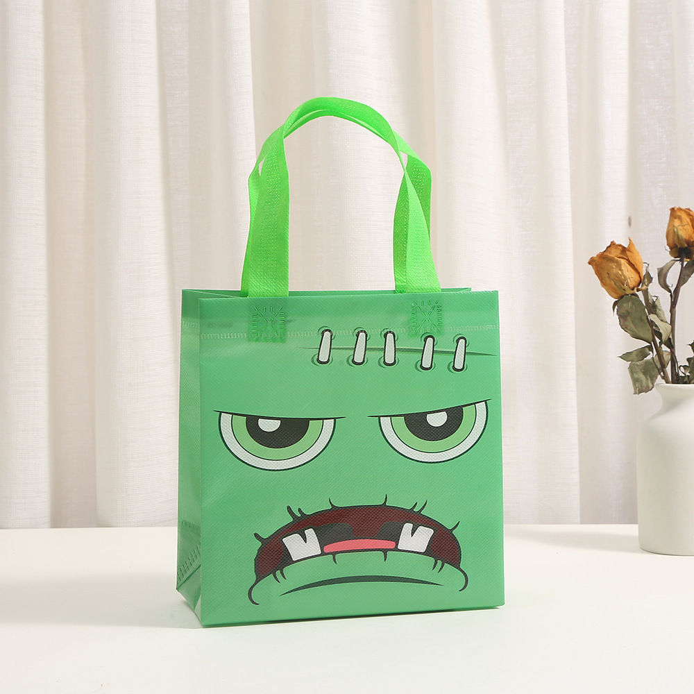 Halloween Treat Bags Party Gift Bags Pumpkin Ghost Non-Woven Candy Snacks Bag Halloween Party Home Decor Supplies Kids Favors