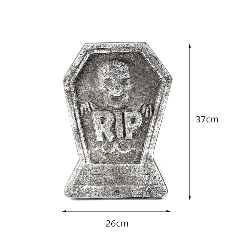 Halloween Yard Signs Tombstone Decoration Cemetery 4 Different Foam Haunted House Graveyard for House Outdoor Party Prank Props