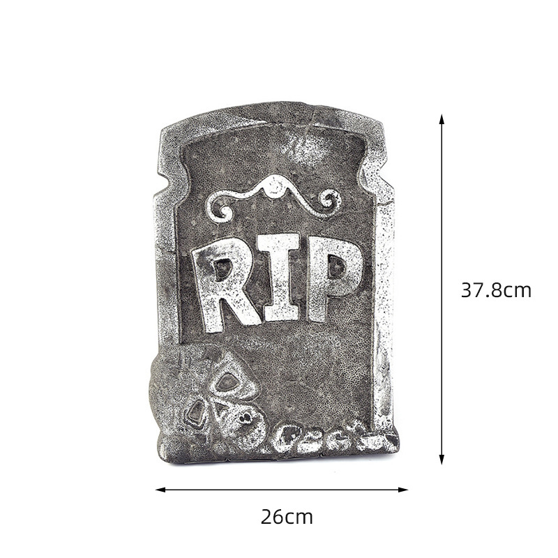 Halloween Yard Signs Tombstone Decoration Cemetery 4 Different Foam Haunted House Graveyard for House Outdoor Party Prank Props