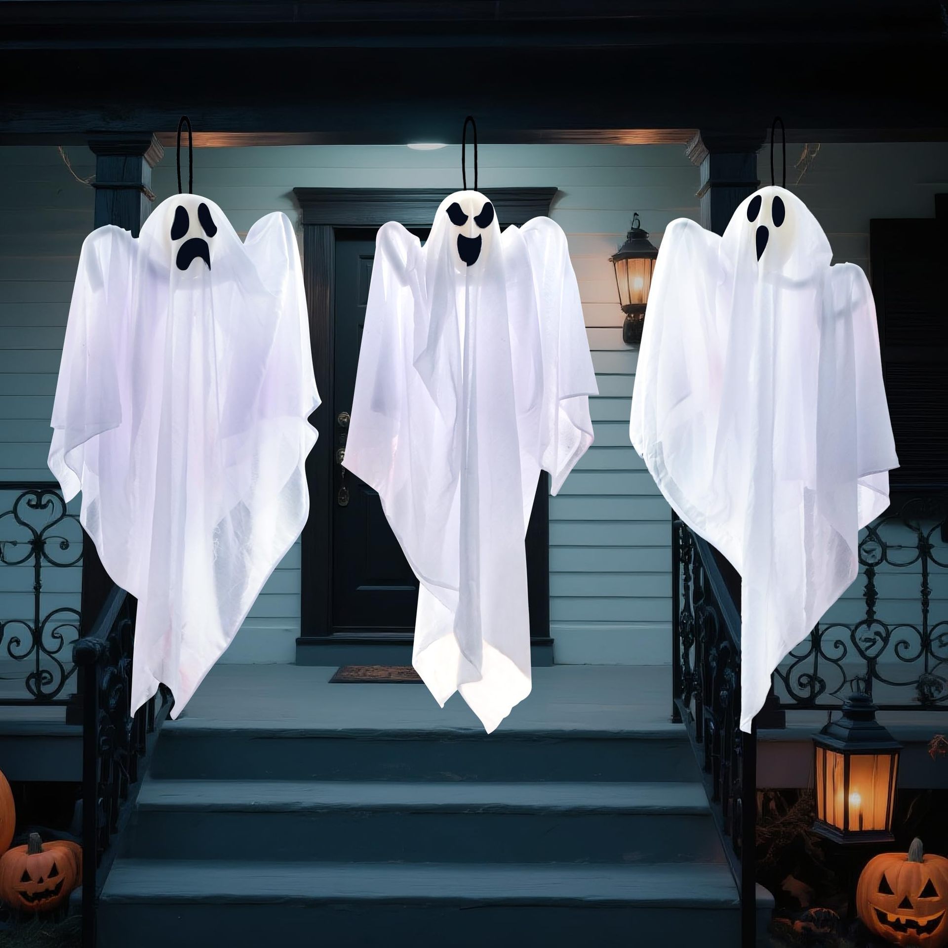Halloween Decoration Hanging Ghosts Cute Flying Ghost for Front Yard Patio Lawn Garden Holiday