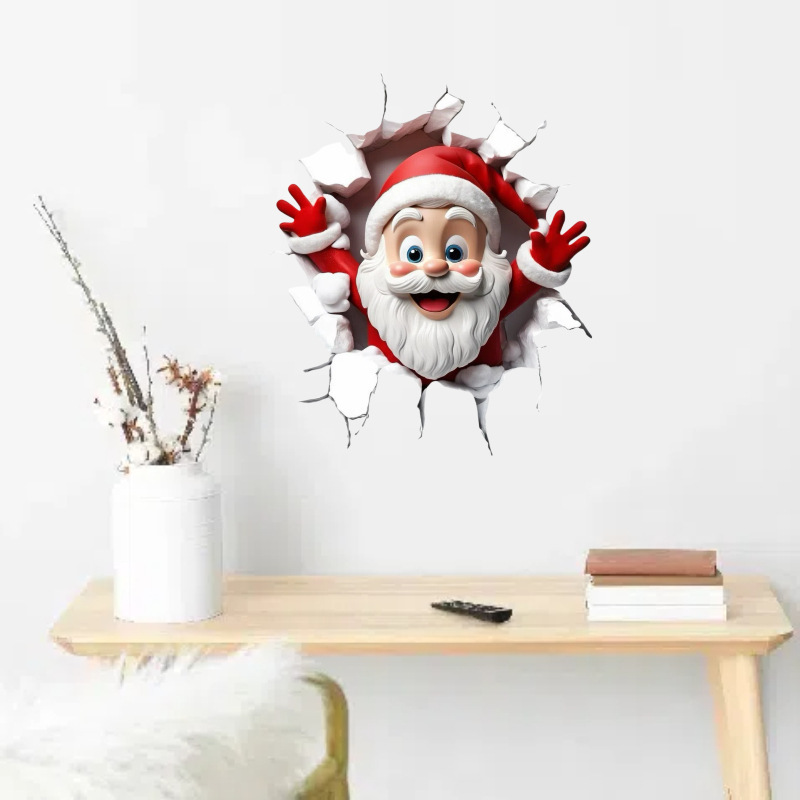 Christmas Santa Clause Toilet Sticker Merry Christmas Party Decoration Xmas Bathroom Decor Navidad Natal New Year Gift