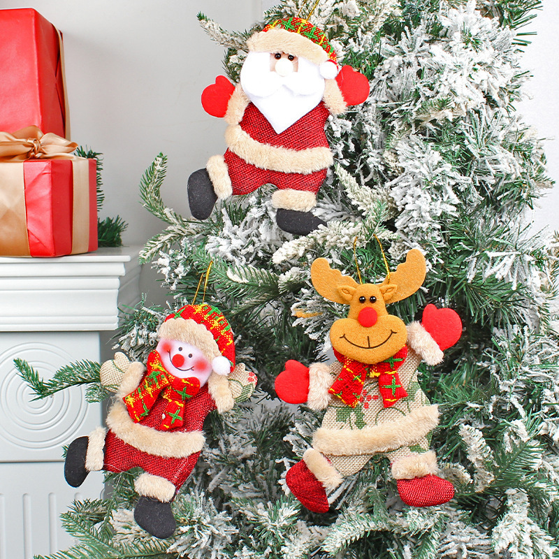 Christmas Ornaments Xmas Gift Santa Claus Snowman Tree Pendant Doll Hang Decoration for Home Noel Natal New Year