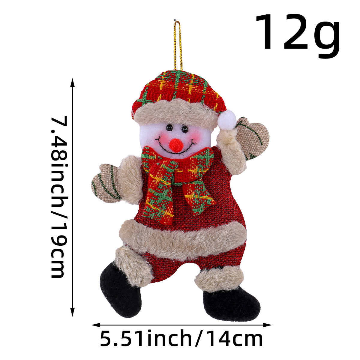 Christmas Ornaments Xmas Gift Santa Claus Snowman Tree Pendant Doll Hang Decoration for Home Noel Natal New Year
