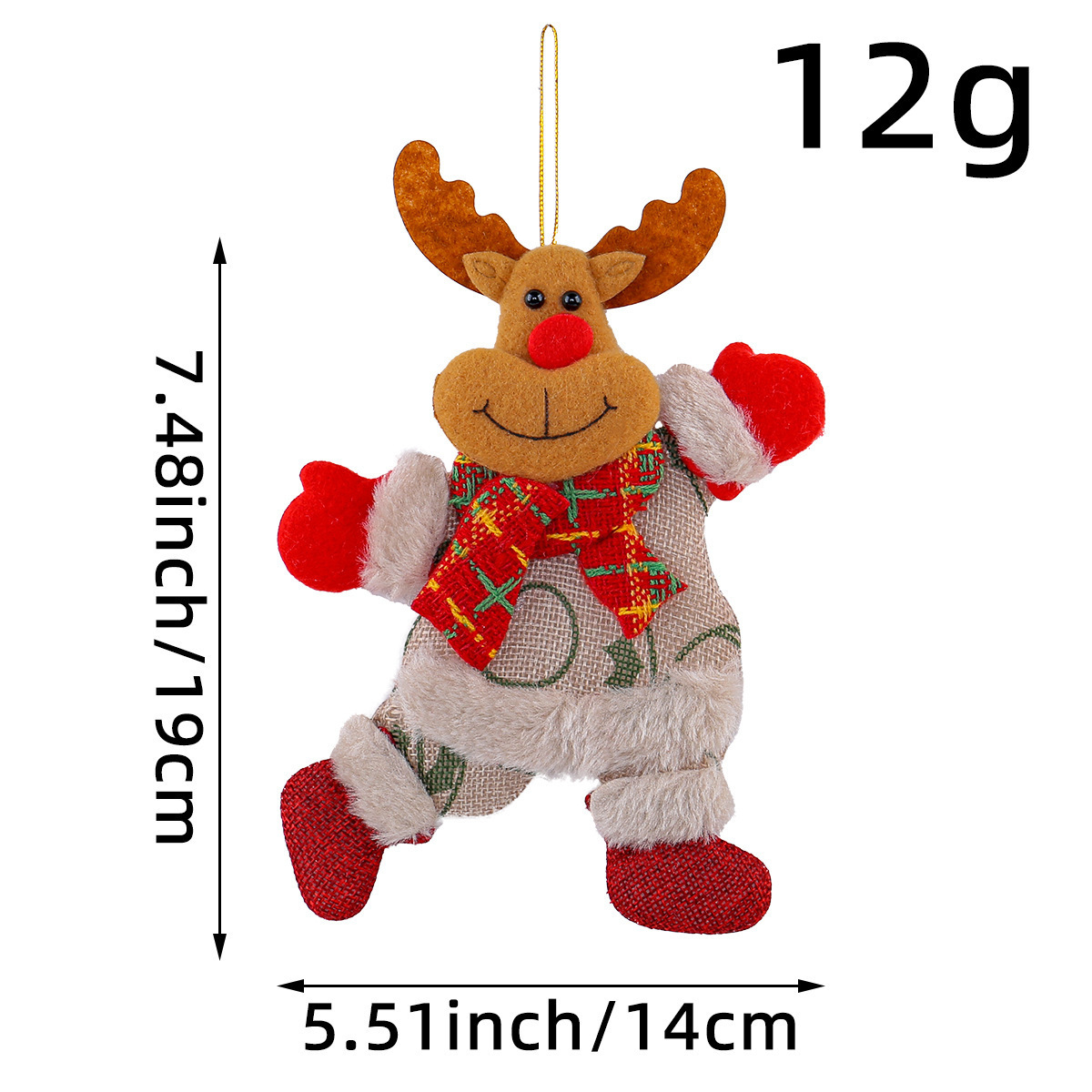Christmas Ornaments Xmas Gift Santa Claus Snowman Tree Pendant Doll Hang Decoration for Home Noel Natal New Year