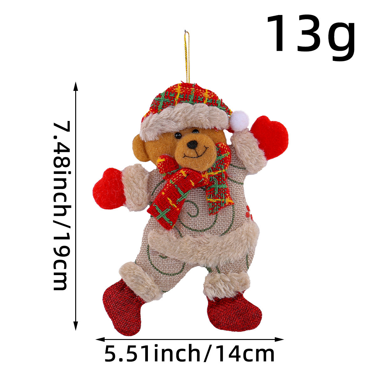 Christmas Ornaments Xmas Gift Santa Claus Snowman Tree Pendant Doll Hang Decoration for Home Noel Natal New Year
