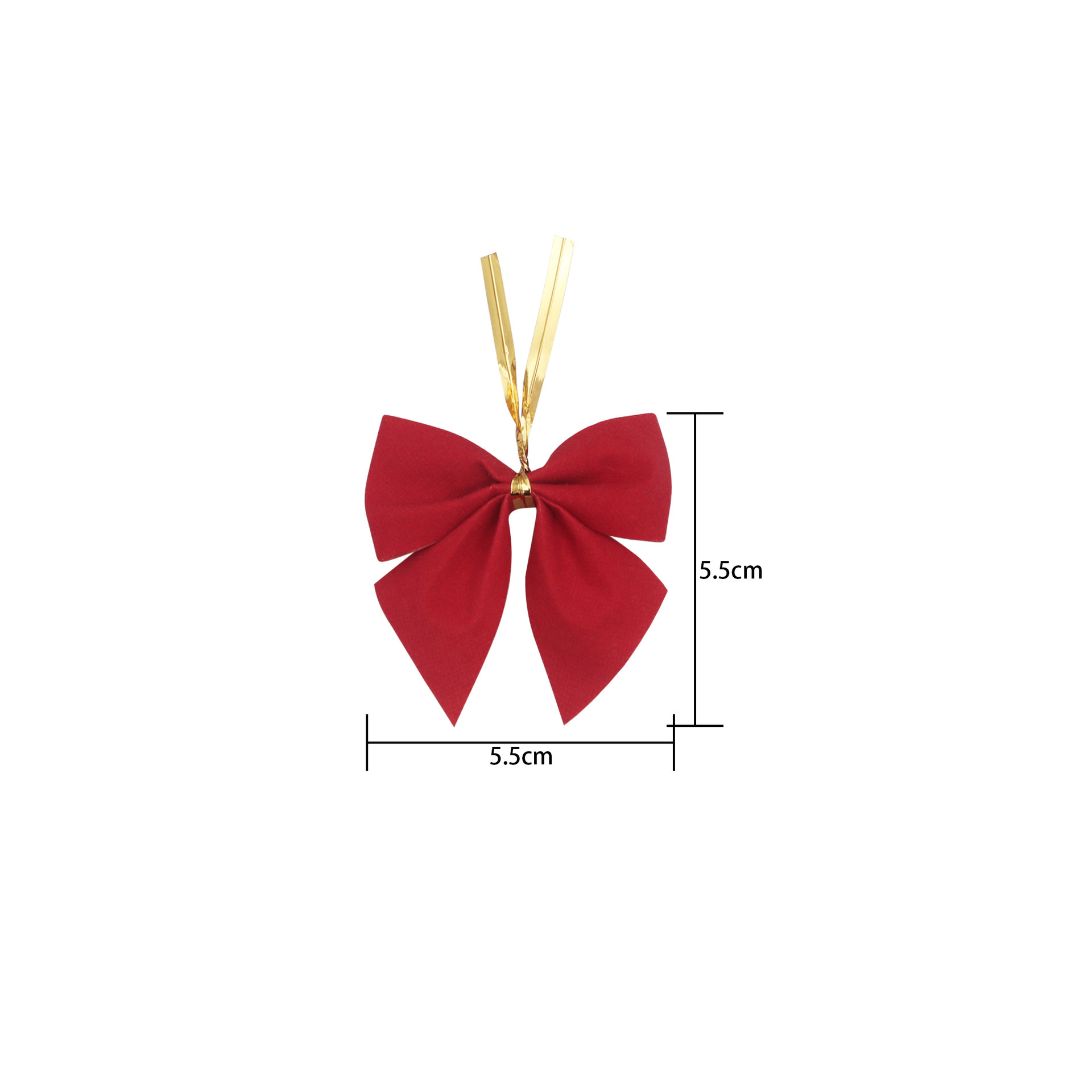 Christmas Bow Red Gold Mini Xmas Tree Bowknot for Home Decoration Wedding Decor Navidad New Year Party DIY Gift
