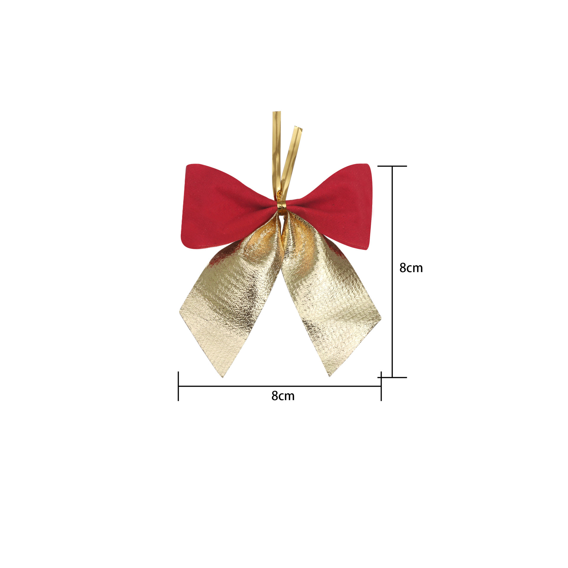 Christmas Bow Red Gold Mini Xmas Tree Bowknot for Home Decoration Wedding Decor Navidad New Year Party DIY Gift