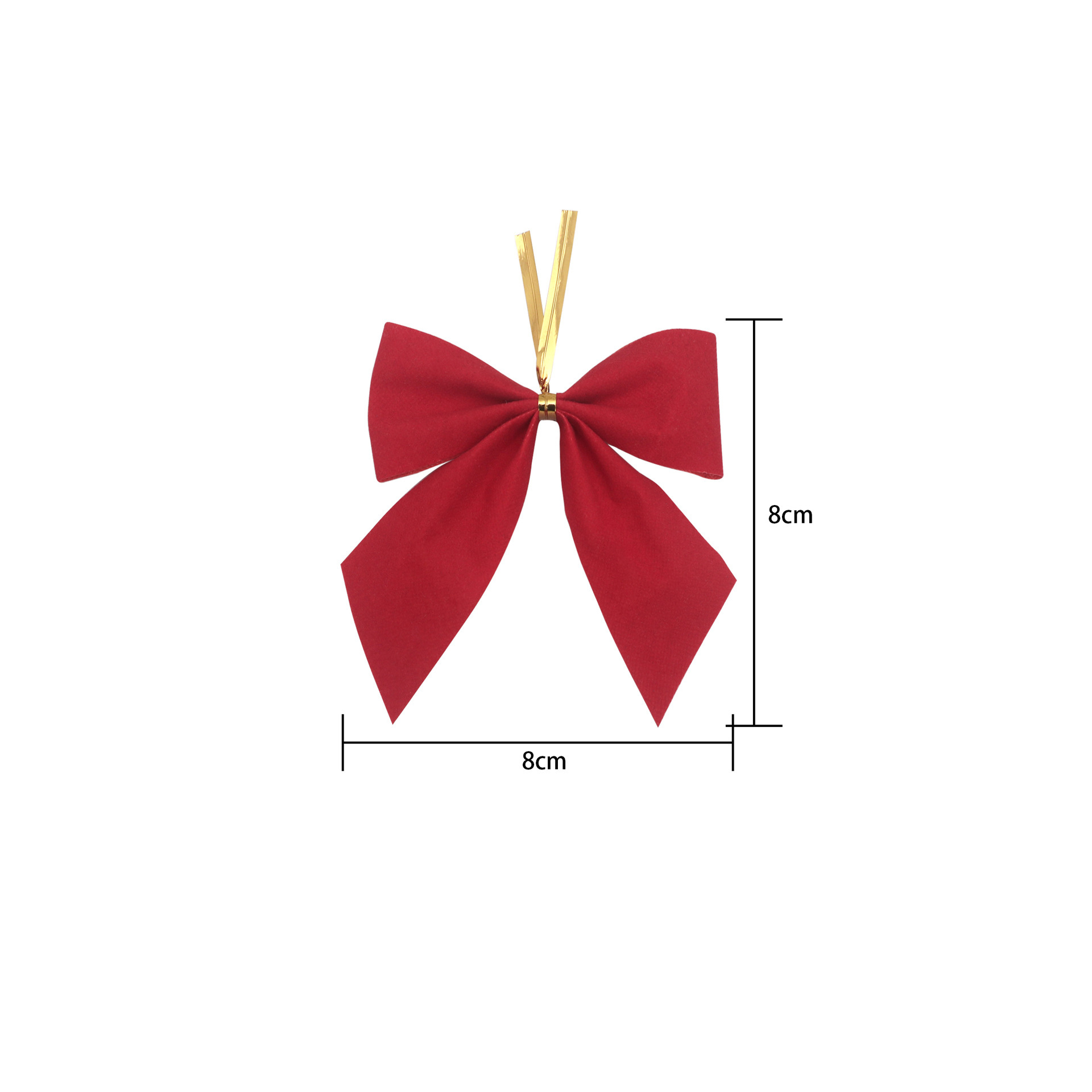 Christmas Bow Red Gold Mini Xmas Tree Bowknot for Home Decoration Wedding Decor Navidad New Year Party DIY Gift