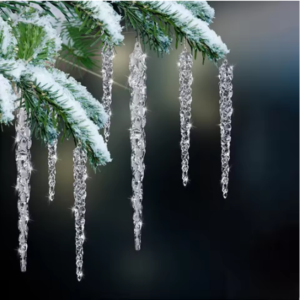 Christmas Acrylic Artificial Icicles Christmas Tree Hanging Decorations for Christmas Home Decora
