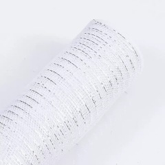 White with Silver Thread